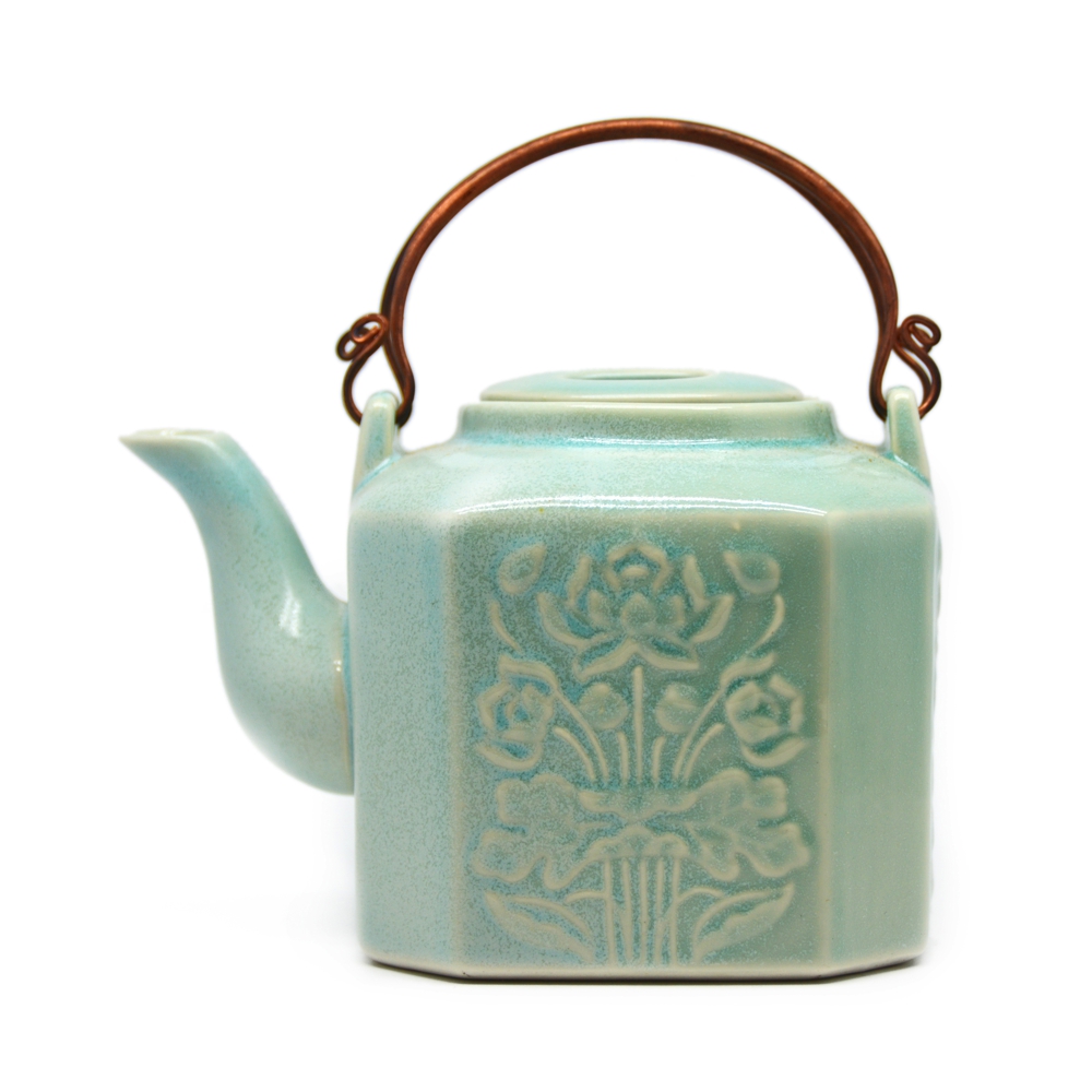 Medium Hexagonal Teapot with pattern