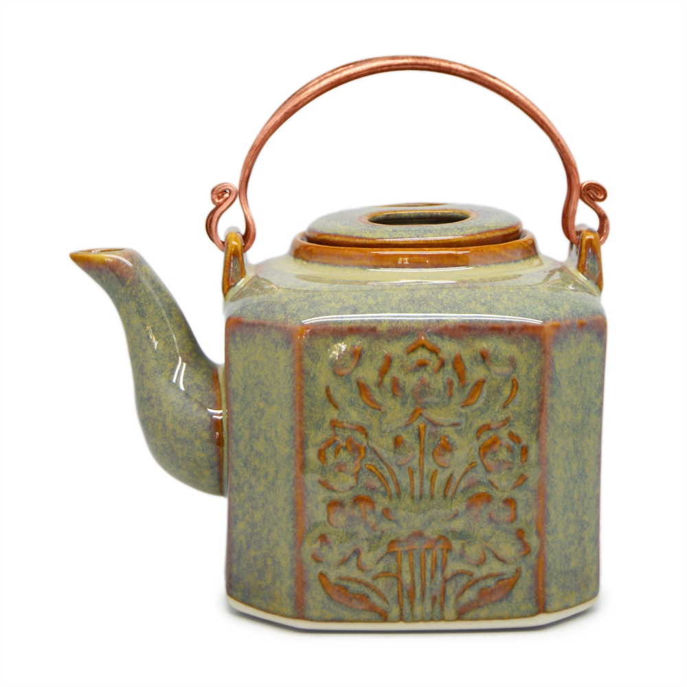 Small Hexagonal Teapot with pattern