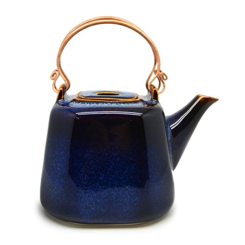 Square Pillar teapot with bronze handle