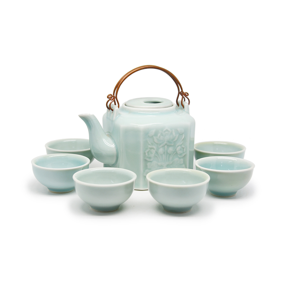 Hexagonal Tea Set (Small) - Celadon